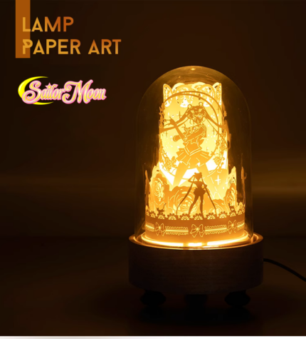 Sailor Moon Merch Ornaments Paper Sculpture Lamp Atmosphere Lantern Birthday Valentine's Day Gift Figure