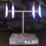 ZD Toys Marvel Avengers: Infinity War Iron Man Mark L 50 MK50 Floating Gun With LED Light Platform Set 7" Action Figure - Image 2