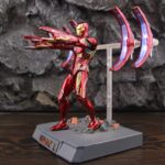 ZD Toys Marvel Avengers: Infinity War Iron Man Mark L 50 MK50 Floating Gun With LED Light Platform Set 7" Action Figure - Image 3