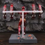 ZD Toys Marvel Avengers: Infinity War Iron Man Mark L 50 MK50 Floating Gun With LED Light Platform Set 7" Action Figure - Image 6
