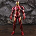 ZD Toys Marvel Avengers: Infinity War Iron Man Mark L 50 MK50 Floating Gun With LED Light Platform Set 7" Action Figure - Image 7