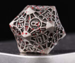 COC TRPG dice metal Baldur's Gate COC dice set multi-faceted Cthulhu DND dice Blood D20 + Velvet Bag
