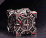 COC TRPG dice metal Baldur's Gate COC dice set multi-faceted Cthulhu DND dice Blood D6 + Velvet Bag