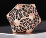 COC TRPG dice metal Baldur's Gate COC dice set multi-faceted Cthulhu DND dice Bronze Rose Gold D20 + Velvet Bag