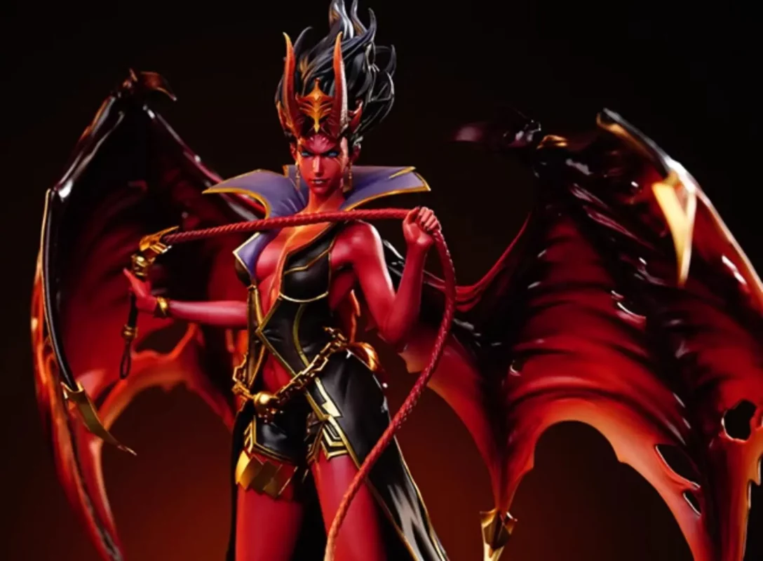 Dota 2 Queen of Pain Arcana 1-7 Statue Figure Luminous Base Limited Red Edition 6