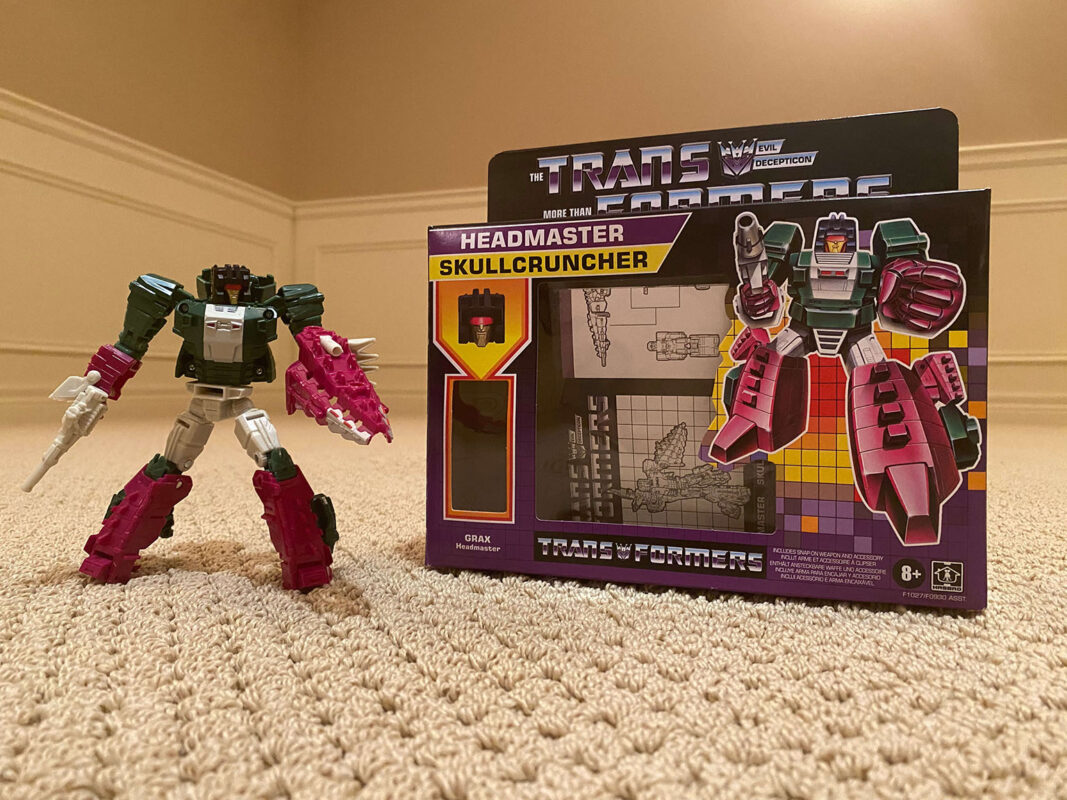transformers skullcruncher retro titans return with box headmasters