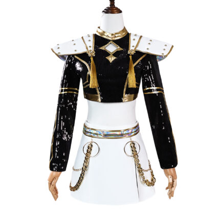 Kpop Demon Hunters Zoey Golden Black Performance Dance Outfit – Cosplay Costume